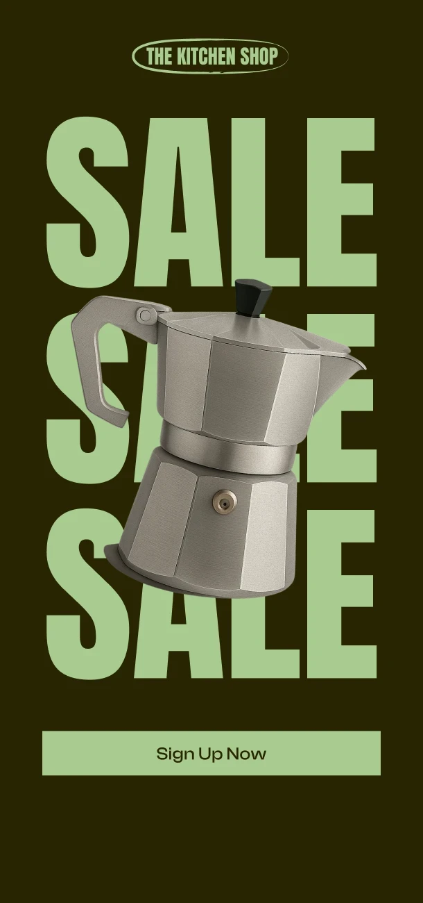 Kitchen shop sale email template