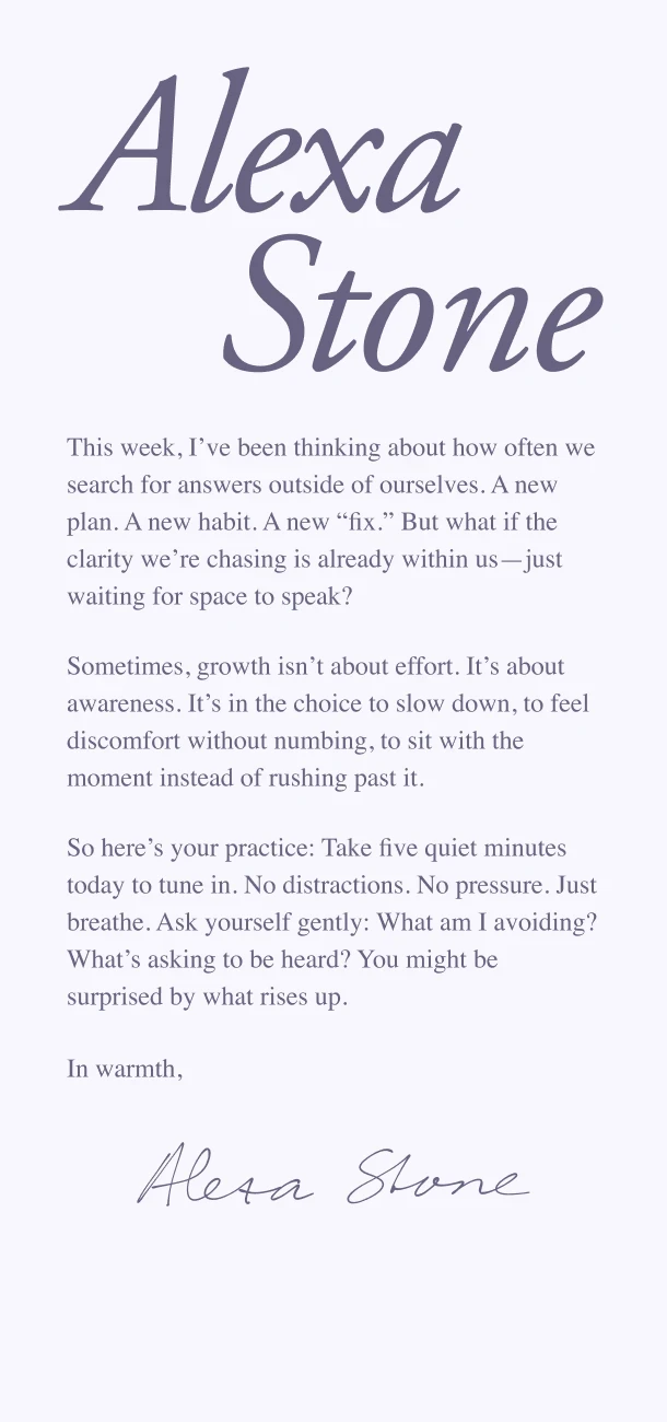 Alexa Stone newsletter email template